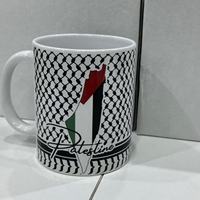 Souvenir de Palestine, style arabe, tasses en céramique de 11 oz avec motif Kufiya Palestine, sublimation