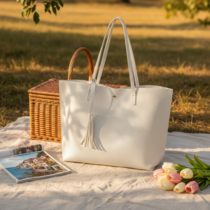 Bolsos <span class=keywords><strong>de</strong></span> Mano <span class=keywords><strong>de</strong></span> PU Personalizados al por Mayor, Ecológicos y <span class=keywords><strong>de</strong></span> Gran Capacidad, Bolsos <span class=keywords><strong>de</strong></span> <span class=keywords><strong>Playa</strong></span> para Viajes al Aire Libre para Chicas - Product Image 5