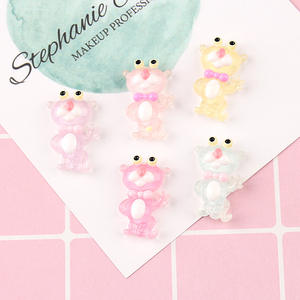 Breloques en résine en forme de panthère de dessin animé, cabochons plats pour slime, décoration de téléphone portable, artisanat DIY pour enfants - Product Image 4