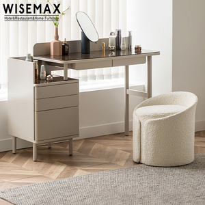 Fábrica de Muebles WISEMAX, <span class=keywords><strong>Taburete</strong></span> Moderno Tapizado en Tela, Otomana Tapizada <span class=keywords><strong>con</strong></span> <span class=keywords><strong>Respaldo</strong></span> <span class=keywords><strong>Bajo</strong></span> para el Hogar - Product Image 3