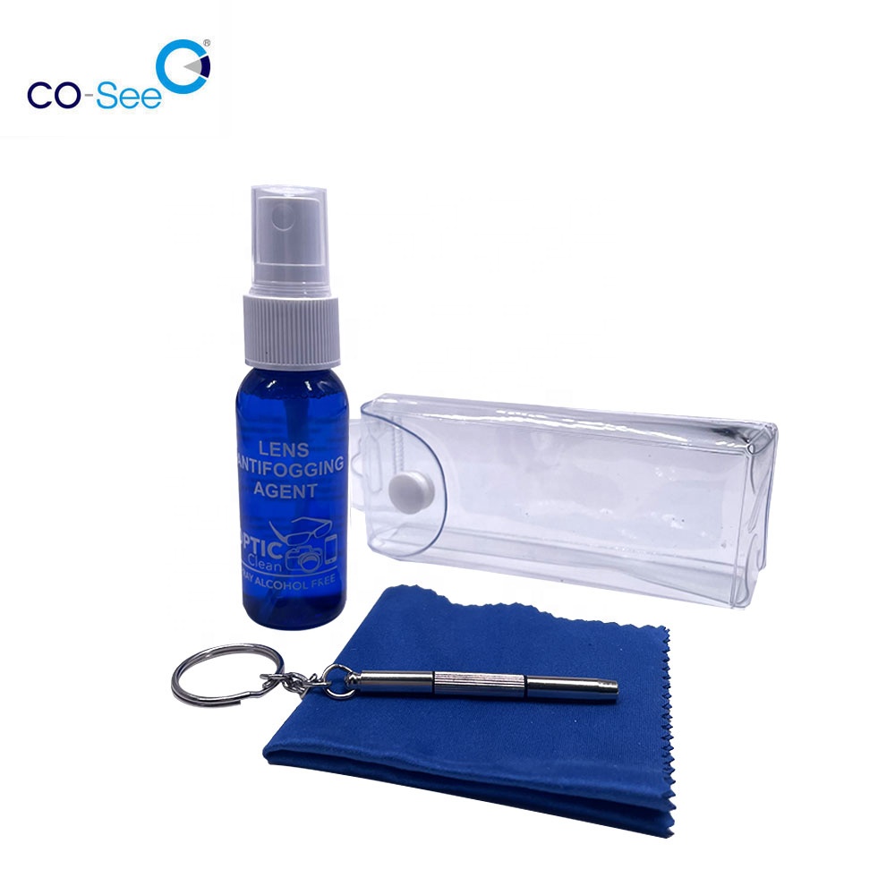 Комплект противотуманных очков OEM 30 мл для линз, противотуманный спрей для линз, противотуманный очиститель линз, противотуманный очиститель очков с тканью и отверткой