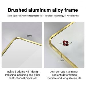 Espejo de Pared de Cristal con Marco Ultrafino de Lujo 2025, Estilo Nórdico Europeo, Diseños Personalizados para Decoración de Sala de Estar y Porche, Tendencia - Product Image 3