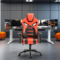 Chaise de bureau ergonomique Chaise de jeu de course minimaliste moderne Accoudoirs extensibles Chaise de direction confortable en PU synthétique