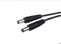 Connecteur de câble d'alimentation cc 12v 5.5*2.1mm prise Y séparateur 1 femelle à 2 mâle connecteur cc 5521 5525 avec câble