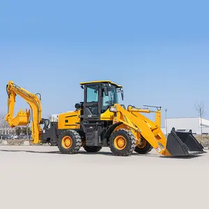 4x4 với loader và backhoe Excavator miễn phí vận chuyển, bánh xe mini backhoe loader Bánh Xe Tải yuchai động cơ