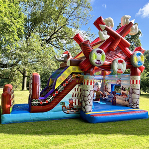Castillo inflable pirata con tobogán para niños pequeños - Product Image 2