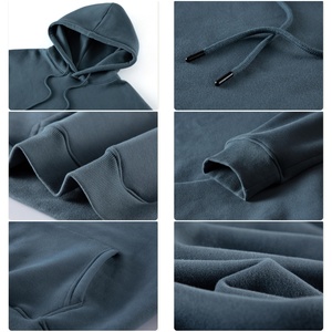 TKAN202 Fabricante al por mayor de algodón de lujo Tinck invierno hombres pulóver logotipo personalizado impresión bordado cremallera Oversizer Sudadera con capucha - Product Image 4