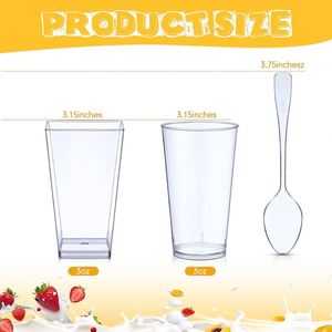 Gobelets en PS mini ronds à paroi simple de haute qualité pour crème glacée et pouding – Gobelets en plastique de qualité alimentaire - Product Image 3