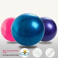 Palla da Yoga in PVC Anti-Scoppio, Spessa e Luminosa, per Pilates, Allenamento dell'Equilibrio, Uso Domestico e in Studio Fitness