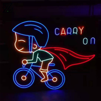Enseigne néon LED 3D personnalisée en acrylique avec personnages populaires de mangas et d'anime japonais, indice de protection IP67 pour utilisation extérieure