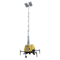 Tour d'éclairage hydraulique sur mât élévateur - Hauteur de levage 10m - Alimentation diesel - Remorquable - LED IP66 - 60 faisceaux - Lumière du jour 5000K