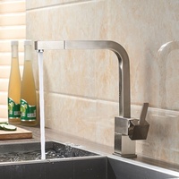 Desain Perlengkapan Sanitasi Modern Hitam Baja Tahan Karat Keran Wastafel Kamar Mandi Dapur Tarik Keluar dengan Tuas Tunggal yang Dapat Diperpanjang