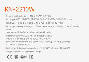 Temperature Controller KN-2210W 220V 1PC/BOX AU TONICS and Authentic Made in KR - Product Image 3