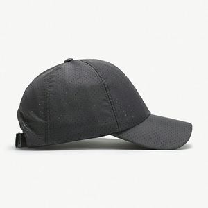 Casquette de baseball unisexe 6 panneaux en polyester/coton, séchage rapide, protection solaire, respirante, motif satiné uni pour l'extérieur - Product Image 3