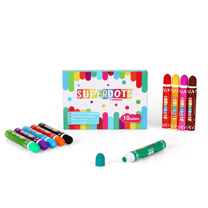 Washable Dot Makers 10mm Tip 20ml 10pcs <strong>Set</strong>, Child-Safe Ink Dot Pens for Preschool Art &amp; Classroom Creativity - Product Image 3