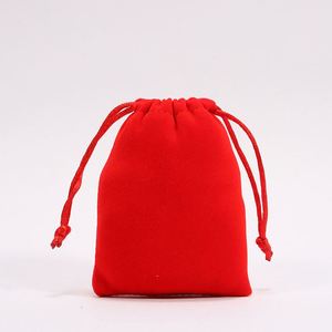 Sac à cosmétiques en velours à cordon de serrage, grand format 10x20cm, logo personnalisé, taille personnalisée, pochette en velours pas chère - Product Image 6