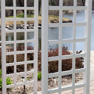 Pergola en plastique blanc PVC cadre en bois inoxydable écologique facile à assembler conception <span class=keywords><strong>de</strong></span> <span class=keywords><strong>tonnelle</strong></span> d'arc anti-pourriture à revêtement sous pression - Product Image 5