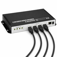 ORIVISION 4-Kanal H.265 Video-Encoder 4K HDMI zu IP-Encoder mit SRT Niedriger Latenz OLED-Display für Kirchen-Livestreaming IPTV