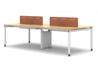 Bureau de conférence commercial simple pour 4 personnes, table de réunion multi-utilisateurs, mobilier de bureau, poste de travail pour le personnel, table de conférence