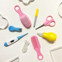 Kit de Soins des Ongles pour Bébé et Nourrisson avec Coupe-Ongles en Silicone, Ciseaux, Pince à Épiler, Lime, Brosse et Peigne – Fournitures Essentielles