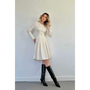 Robe Courte Classique Off-White en Gros XS-XXL – Qualité Supérieure, Style Bureau, Volants Luxueux, Formelle Unie pour Jour de Printemps - Product Image 2