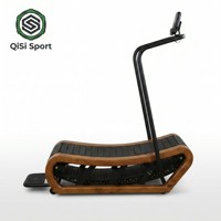 Tapis roulant manuel incurvé non motorisé en bois massif, commercial, 180 kg, auto-alimenté, certifié CE, OEM