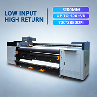 Imprimante jet d'encre UV LANQI 3,2 m rouleau à rouleau avec tête d'impression Ricoh grand format pour l'impression publicitaire sur cuir et films souples