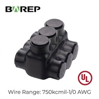Connecteur de câblage électrique multi-sorties Barep Industrial 3 ports 750 MCM avec boîtier ignifuge isolé en PVC pour alimentation 600V homologuée 486B