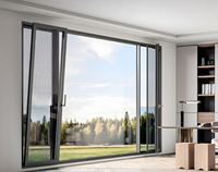 Fenêtre à battant en aluminium à double vitrage insonorisée sur mesure avec moustiquaire