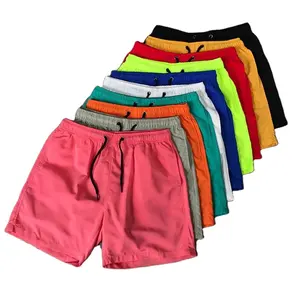 2023 Wholesale Stock Beach Shorts Polyester Men Running Shorts Swimwear Shorts For Men Custom Logo Embroidered Print Tag Bikini