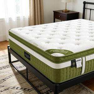 Housse de <span class=keywords><strong>matelas</strong></span> <span class=keywords><strong>en</strong></span> soie glacée PremiumIce, sensation de fraîcheur, surmatelas hybride à ressorts ensachés, mousse à mémoire de forme, avec taille personnalisée - Product Image 2