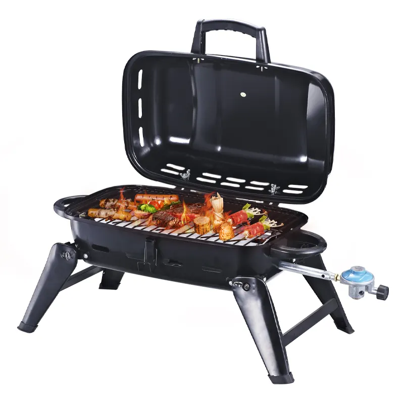 Manufacturer Supplier Camping Barbecue Folding portable BBQ Gas Grill gas bbq grill outdoor stainless steel