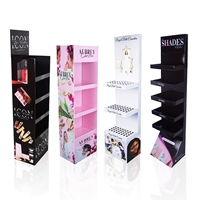 Présentoir de sol en carton POP pour extensions de cils, présentoir de maquillage