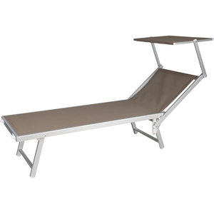 Muebles portátiles de exterior de lujo de aluminio plegable tumbona <span class=keywords><strong>playa</strong></span> con dosel - Product Image 1