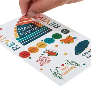 Fogli adesivi personalizzati impermeabili promozionali del fumetto degli adesivi tagliati a bacio di carta autoadesiva all'ingrosso