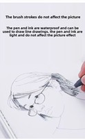 Série de stylos marqueurs d'art pour croquis et dessins, encre imperméable, pointe fine, en plastique ABS, pour la pratique de la calligraphie