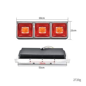 Feux arrière à triple ampoule 24V Feux arrière de camion Feux de voiture à LED Feux latéraux de camion - Product Image 1