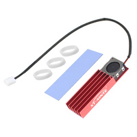 Radiateur de refroidissement XT-XINTE M.2 2280 SS D avec ventilateur 3 broches 20 mm DC5V/DC12V pour ordinateur de bureau pour NVME PCIE SATA