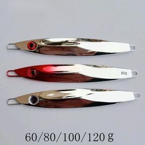 Multi Specification Slow Shake Iron Plate Leurres <span class=keywords><strong>de</strong></span> pêche en plomb 60/80/100/120g Alloy Feather Double Hook Deep Sea Long throw - Product Image 6