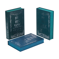 Ensemble de livres personnalisés à couverture rigide en feuille d'argent avec bords pulvérisés, impression de séries de romans d'amour pour auteurs, édition OEM
