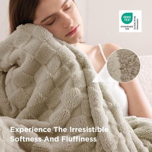 GentleSoft <strong>Neutral</strong> <strong>Throw</strong> Blanket Fleece Blankets Gifts for Women Men Girls, Cute Soft Cozy <strong>Throw</strong> for Bedroom Home Decor Gifts - Product Image 5