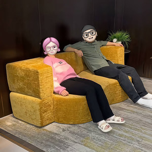 Divano Letto Modulare Pieghevole Multifunzione Integrato Nuovo di Piccole Dimensioni per Camera da Letto e Soggiorno con Spugna ad Alta Densità - Product Image 3