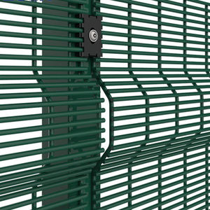 고강도 보안 <span class=keywords><strong>358</strong></span> 와이어 메쉬 침입 방지 울타리 클리어뷰 펜스 아연 도금 클리어 뷰 펜스 패널 - Product Image 1