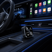 Adaptateur sans fil 4-en-1 CarPlay Android Auto, Mirror Link & AirPlay, USB-C Plug-and-Play, dongle de voiture ultra-léger 15g