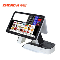 AnyPay Zhongji AO6, Sistema POS de Caja Registradora Eficiente con Pantalla de 15.6 Pulgadas, Android, Intel Quad-Core, 16GB de RAM, 128GB de Almacenamiento, Garantía de 2 Años