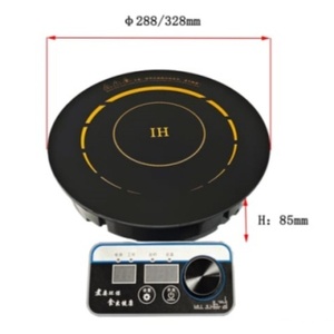Cuisinière à <span class=keywords><strong>induction</strong></span> électrique multifonction professionnelle 2200W avec commande tactile pour usage commercial en hôtel et restaurant, prête pour la préparation de hot pot - Product Image 1