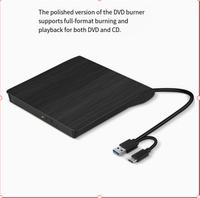 USB 3.0 External Optical Drive/DVD burner for Laptops, Desktops, and Computers (CD-RW Adapter)