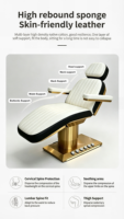 Table de massage entièrement électrique, lit d'esthéticienne de luxe, chaise de spa motorisée, lit facial, lit de salon de beauté, lit pour extensions de cils