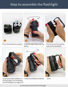 Chụp ảnh chuyên nghiệp điền vào ánh sáng đèn pin năng lượng cao đa chức năng lumen cao ngọn đuốc ánh sáng dưới nước lặn đèn pin - Product Image 5