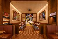Panneaux muraux décoratifs pour restaurants sur mesure à Dubaï, solution tout-en-un pour l'ameublement de restaurants, table de salle à manger commerciale, chaise, banquette
